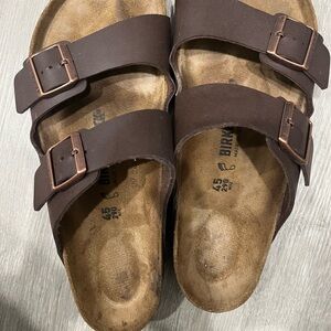 Birkenstock Dark Brown Double Strap Sandals